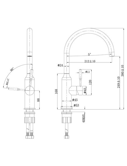 Купить Смеситель Lemark Expert LM5079S для кухни (lm5079s) по цене 10130 руб., в Санкт-Петебруге в интернет магазине 100-Систем, а также дургие товары LEMARK из раздела Рычажные смесители и Смесители для кухни