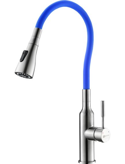 Купить Смеситель Lemark Expert LM5082S-Blue для кухни с гибким изливом (lm5082s-blue) по цене 6750 руб., в Санкт-Петебруге в интернет магазине 100-Систем, а также дургие товары LEMARK из раздела Рычажные смесители и Смесители для кухни