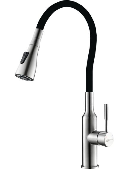 Купить Смеситель Lemark Expert LM5082S-Black для кухни с гибким изливом (lm5082s-black) по цене 12390 руб., в Санкт-Петебруге в интернет магазине 100-Систем, а также дургие товары LEMARK из раздела Рычажные смесители и Смесители для кухни