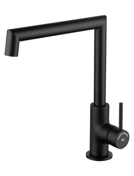 Купить Смеситель для кухни WONZON & WOGHAND, Черный матовый (WW-L1005-MB) (ww-l1005-mb) по цене 15431 руб., в Санкт-Петебруге в интернет магазине 100-Систем, а также дургие товары WONZON & WOGHAND из раздела Рычажные смесители и Смесители для кухни