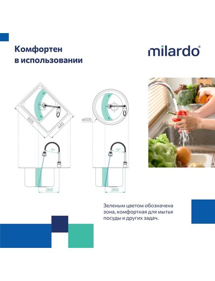 Купить Смеситель для кухни с гибким изливом и душевой насадкой, глянцевый хром, Meal, Milardo, M05SB2FM05 (m05sb2fm05) по цене 4290 руб., в Санкт-Петебруге в интернет магазине 100-Систем, а также дургие товары MILARDO из раздела Рычажные смесители и Смесители для кухни