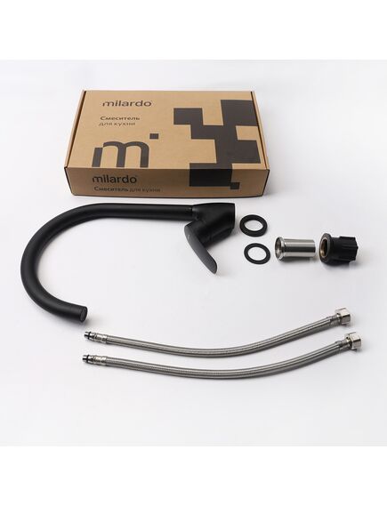 Купить Смеситель для кухни, черный матовый, Rora, Milardo, RORBL0JM05 (rorbl0jm05) по цене 5890 руб., в Санкт-Петебруге в интернет магазине 100-Систем, а также дургие товары MILARDO из раздела Рычажные смесители и Смесители для кухни