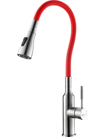 Купить Смеситель Lemark Expert LM5082S-Red для кухни с гибким изливом (lm5082s-red) по цене 6330 руб., в Санкт-Петебруге в интернет магазине 100-Систем, а также дургие товары LEMARK из раздела Рычажные смесители и Смесители для кухни