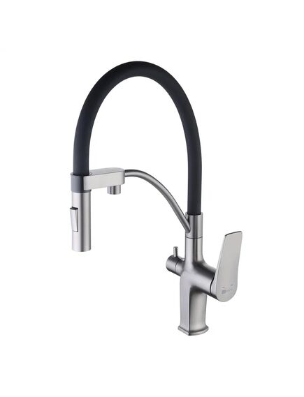 Купить Смеситель Lemark Bronx LM3761GM для кухни с подключением к фильтру с питьевой водой (lm3761gm) по цене 32610 руб., в Санкт-Петебруге в интернет магазине 100-Систем, а также дургие товары LEMARK из раздела Смесители с подключением фильтра и Смесители для кухни