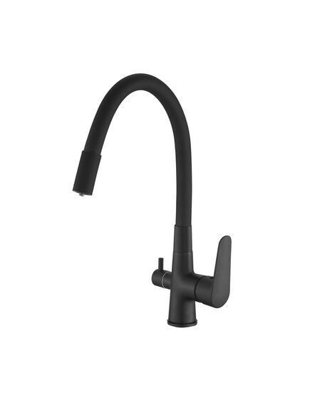 Купить Смеситель "Coral" д/кухни с подключением к фильтру, черный, арт. CL 03 B Total (cl 03 b total) по цене 14950 руб., в Санкт-Петебруге в интернет магазине 100-Систем, а также дургие товары ESKO из раздела Смесители с подключением фильтра и Смесители для кухни