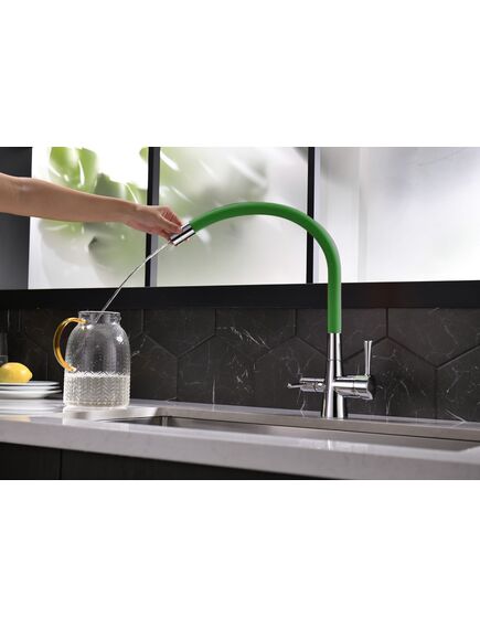 Купить Смеситель Lemark Comfort LM3075C-Green для кухни  с подключением к фильтру с питьевой водой (lm3075c-green) по цене 13840 руб., в Санкт-Петебруге в интернет магазине 100-Систем, а также дургие товары LEMARK из раздела Смесители с подключением фильтра и Смесители для кухни