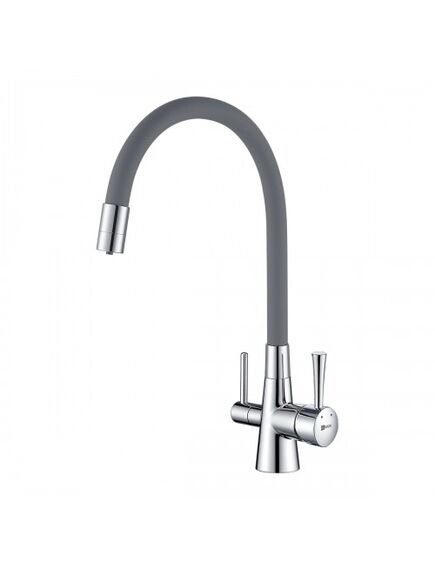 Купить Смеситель Lemark Comfort LM3075C-Gray для кухни  с подключением к фильтру с питьевой водой (lm3075c-gray) по цене 11640 руб., в Санкт-Петебруге в интернет магазине 100-Систем, а также дургие товары LEMARK из раздела Смесители с подключением фильтра и Смесители для кухни