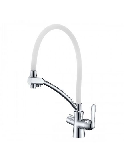 Купить Смеситель Lemark Comfort LM3070C-White для кухни  с подключением к фильтру с питьевой водой (lm3070c-white) по цене 11330 руб., в Санкт-Петебруге в интернет магазине 100-Систем, а также дургие товары LEMARK из раздела Смесители с подключением фильтра и Смесители для кухни