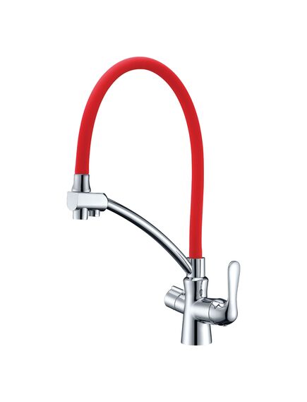 Купить Смеситель Lemark Comfort LM3070C-Red для кухни  с подключением к фильтру с питьевой водой (lm3070c-red) по цене 13470 руб., в Санкт-Петебруге в интернет магазине 100-Систем, а также дургие товары LEMARK из раздела Смесители с подключением фильтра и Смесители для кухни