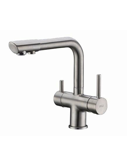 Купить Смеситель для кухни WasserKRAFT A8027 Матовый хром (a8027) по цене 25866 руб., в Санкт-Петебруге в интернет магазине 100-Систем, а также дургие товары WasserKRAFT из раздела Смесители с подключением фильтра и Смесители для кухни