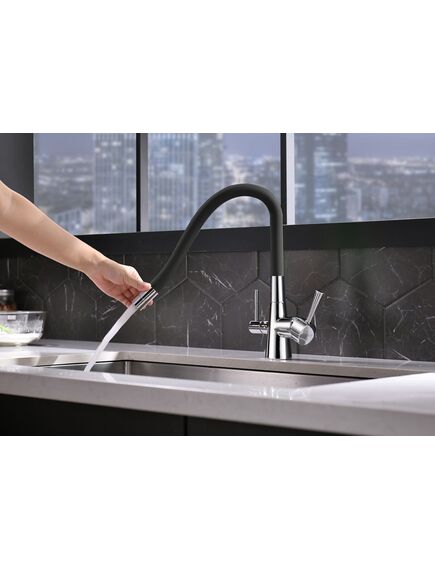 Купить Смеситель Lemark Comfort LM3075C для кухни  с подключением к фильтру с питьевой водой (lm3075c) по цене 17010 руб., в Санкт-Петебруге в интернет магазине 100-Систем, а также дургие товары LEMARK из раздела Смесители с подключением фильтра и Смесители для кухни