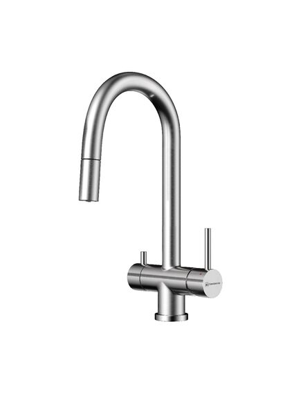 Купить Кухонный смеситель Omoikiri Akita-S-BN (4994302) по цене 49088 руб., в Санкт-Петебруге в интернет магазине 100-Систем, а также дургие товары Omoikiri из раздела Смесители с подключением фильтра и Смесители для кухни