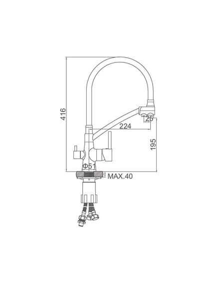 Купить Смеситель для кухни с выходом для питьевой воды Цвет: графит (a5179tt-13) по цене 7352 руб., в Санкт-Петебруге в интернет магазине 100-Систем, а также дургие товары Accoona из раздела Смесители с подключением фильтра и Смесители для кухни