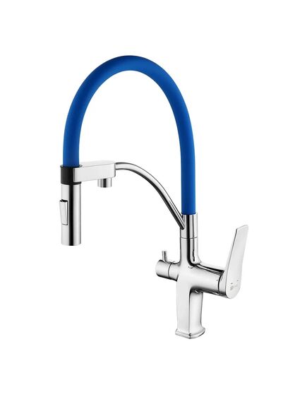 Купить Смеситель Lemark Comfort LM3074C-Blue для кухни с подключением к фильтру с питьевой водой (lm3074c-blue) по цене 9160 руб., в Санкт-Петебруге в интернет магазине 100-Систем, а также дургие товары LEMARK из раздела Смесители с подключением фильтра и Смесители для кухни