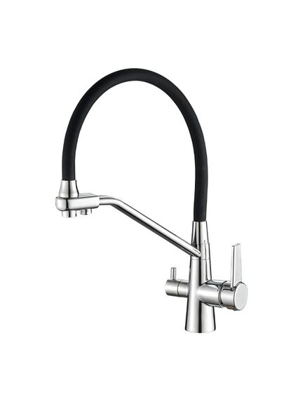 Купить Смеситель для кухни Comfort AQC013CRBL черный/хром (aqc013crbl) по цене 9070.39 руб., в Санкт-Петебруге в интернет магазине 100-Систем, а также дургие товары  из раздела Смесители с подключением фильтра и Смесители для кухни