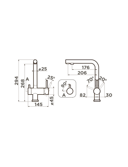 Купить Кухонный смеситель Omoikiri Nagano-GM (4994179) по цене 29888 руб., в Санкт-Петебруге в интернет магазине 100-Систем, а также дургие товары Omoikiri из раздела Смесители с подключением фильтра и Смесители для кухни