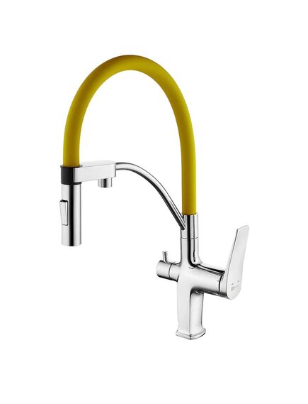 Купить Смеситель Lemark Comfort LM3074C-Yellow для кухни с подключением к фильтру с питьевой водой (lm3074c-yellow) по цене 9140 руб., в Санкт-Петебруге в интернет магазине 100-Систем, а также дургие товары LEMARK из раздела Смесители с подключением фильтра и Смесители для кухни