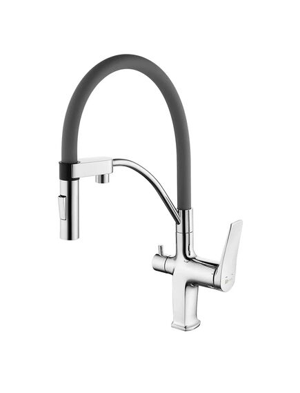 Купить Смеситель Lemark Comfort LM3074C-Gray для кухни с подключением к фильтру с питьевой водой (lm3074c-gray) по цене 25190 руб., в Санкт-Петебруге в интернет магазине 100-Систем, а также дургие товары LEMARK из раздела Смесители с подключением фильтра и Смесители для кухни
