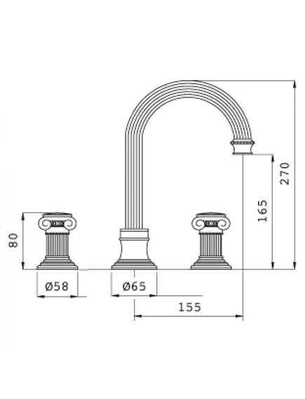 Купить Смеситель Cezares Olimp BLS2 A 01 Sw для раковины (OLIMP-BLS2-A-01-SW) по цене 64380 руб., в Санкт-Петебруге в интернет магазине 100-Систем, а также дургие товары CEZARES из раздела Вентильные смесители и Смесители для раковины
