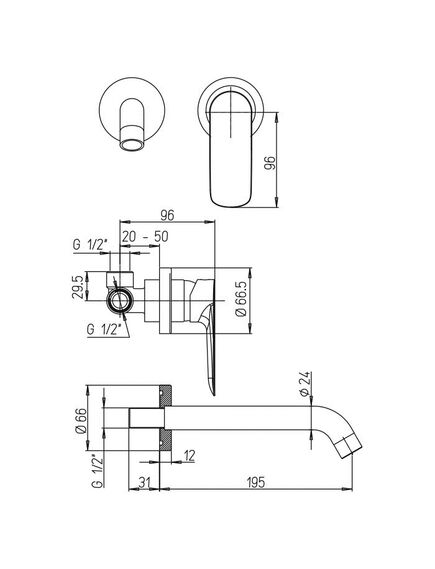 Купить Смеситель для раковины Paini Nove встраиваемый (09cr208) по цене 17640 руб., в Санкт-Петебруге в интернет магазине 100-Систем, а также дургие товары Paini из раздела Встраиваемые настенные смесители для раковины и Смесители для раковины