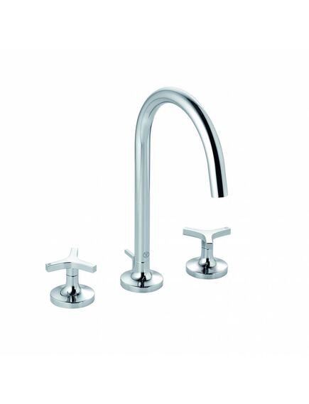 Купить KLUDI NOVA FONTE Déco Смеситель для умывальника на 3 отверстия, арт. 201430539 (201430539) по цене 59310 руб., в Санкт-Петебруге в интернет магазине 100-Систем, а также дургие товары Kludi из раздела Вентильные смесители и Смесители для раковины