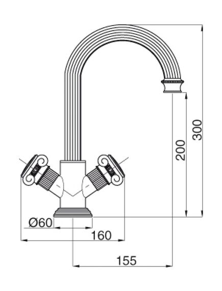 Купить Смеситель Cezares Olimp LS2 03/24 O для раковины (olimp-ls2-03/24-o) по цене 90560 руб., в Санкт-Петебруге в интернет магазине 100-Систем, а также дургие товары CEZARES из раздела Вентильные смесители и Смесители для раковины
