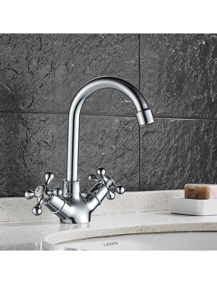 Купить Смеситель для раковины с поворотным изливом RASSVET, RAS02-230 (RAS02-230) по цене 2990 руб., в Санкт-Петебруге в интернет магазине 100-Систем, а также дургие товары Wesnaart из раздела Вентильные смесители и Смесители для раковины