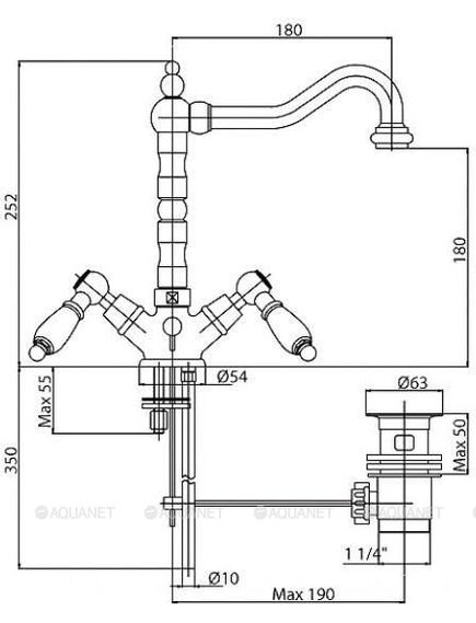 Купить Смеситель Cezares First FIRST-LS2-01-Bi для раковины (FIRST-LS2-01-BI) по цене 33860 руб., в Санкт-Петебруге в интернет магазине 100-Систем, а также дургие товары CEZARES из раздела Вентильные смесители и Смесители для раковины