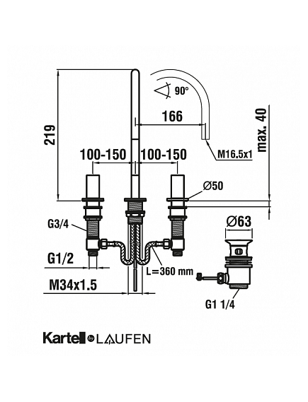 Купить Смеситель для раковины Laufen Kartell 3.1233.3.004.221.1 Хром (3.1233.3.004.221.1) по цене 78445.77 руб., в Санкт-Петебруге в интернет магазине 100-Систем, а также дургие товары LAUFEN из раздела Вентильные смесители и Смесители для раковины