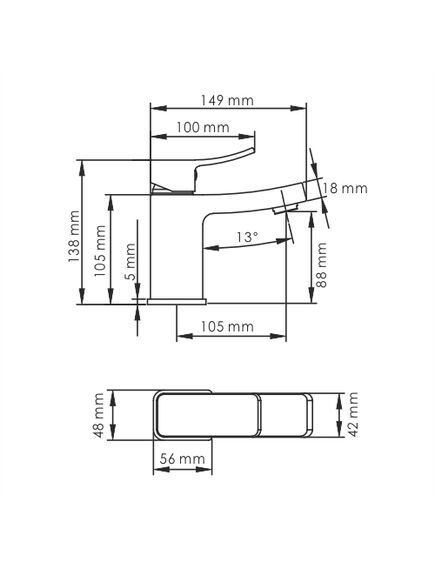Купить Aller 1063 Смеситель для умывальника (1063) по цене 14510 руб., в Санкт-Петебруге в интернет магазине 100-Систем, а также дургие товары WasserKRAFT из раздела Рычажные смесители и Смесители для раковины