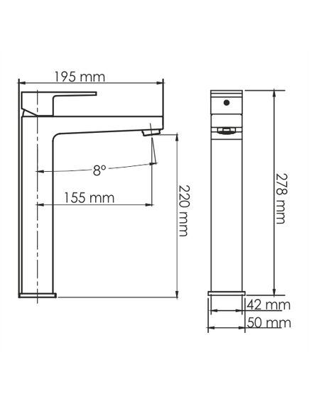 Купить Abens 2003H Смеситель для умывальника (2003h) по цене 28020 руб., в Санкт-Петебруге в интернет магазине 100-Систем, а также дургие товары WasserKRAFT из раздела Рычажные смесители и Смесители для раковины
