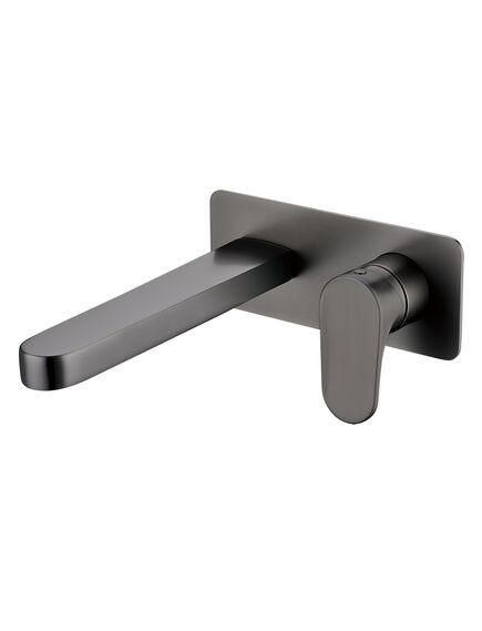 Купить BOHEME Смеситель для умывальника из стены SPECTRE Gunmetal 455-GM (455-gm) по цене 31912 руб., в Санкт-Петебруге в интернет магазине 100-Систем, а также дургие товары BOHEME из раздела Встраиваемые настенные смесители для раковины и Смесители для раковины