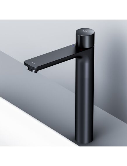 Купить смеситель AM.PM X-Joy TouchReel д/умывальника, высокий F85A92522 чёрный (f85a92522) по цене 9590 руб., в Санкт-Петебруге в интернет магазине 100-Систем, а также дургие товары AM.PM из раздела Кнопочные смесители и Смесители для раковины