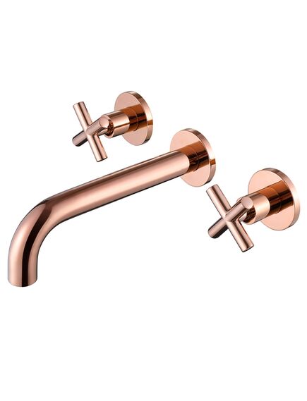 Купить Смеситель ABBER Wasser Kreis AF81121RG для раковины скрытого монтажа, розовое золото (af81121rg) по цене 23200 руб., в Санкт-Петебруге в интернет магазине 100-Систем, а также дургие товары ABBER из раздела Встраиваемые настенные смесители для раковины и Смесители для раковины