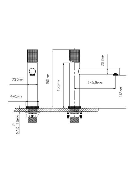 Купить Смеситель для раковины Groove VBF-4G1GM, вороненая сталь, , шт (VBF-4G1GM) по цене 9291 руб., в Санкт-Петебруге в интернет магазине 100-Систем, а также дургие товары Vincea из раздела Кнопочные смесители и Смесители для раковины