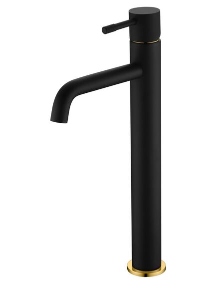 Купить Смеситель для умывальника высокий, Uno. Черный Золото (462-bg) по цене 26896 руб., в Санкт-Петебруге в интернет магазине 100-Систем, а также дургие товары BOHEME из раздела Рычажные смесители и Смесители для раковины