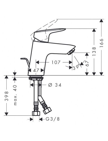 Купить HG Logis, смес. 71077 для рак., 70мм, Push-Open, 3/8", хр (71077000) по цене 9256.91 руб., в Санкт-Петебруге в интернет магазине 100-Систем, а также дургие товары HANSGROHE из раздела Рычажные смесители и Смесители для раковины