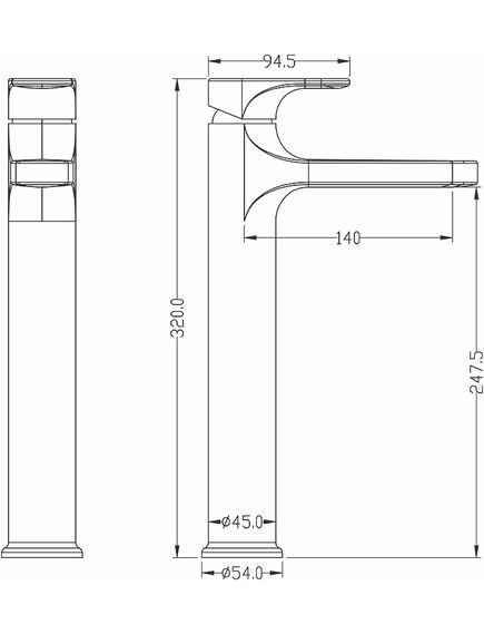 Купить смеситель для умывальника высокий Nickle Brush (452-n) по цене 26446 руб., в Санкт-Петебруге в интернет магазине 100-Систем, а также дургие товары BOHEME из раздела Рычажные смесители и Смесители для раковины