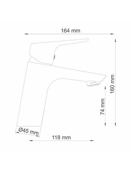 Купить Lippe 4503 Смеситель для умывальника (4503) по цене 11010 руб., в Санкт-Петебруге в интернет магазине 100-Систем, а также дургие товары WasserKRAFT из раздела Рычажные смесители и Смесители для раковины