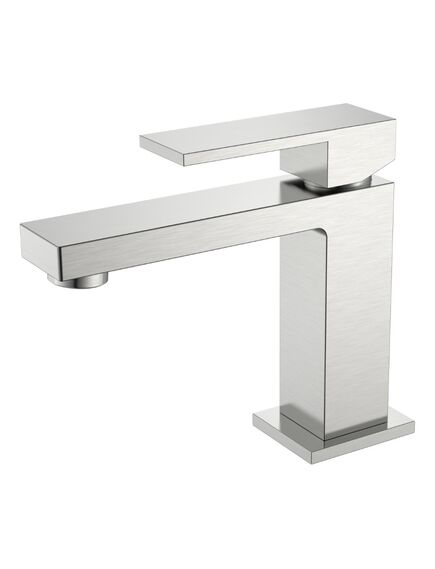 Купить Cмеситель для умывальника Qubic Brushed Nickel (471-NB) по цене 18646 руб., в Санкт-Петебруге в интернет магазине 100-Систем, а также дургие товары BOHEME из раздела Рычажные смесители и Смесители для раковины