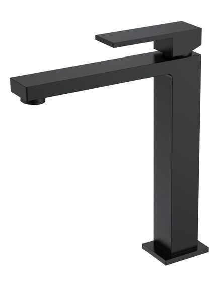 Купить Смеситель для умывальника высокий Qubic Matt Black (472-B) по цене 25349 руб., в Санкт-Петебруге в интернет магазине 100-Систем, а также дургие товары BOHEME из раздела Рычажные смесители и Смесители для раковины