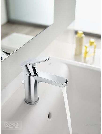 Купить Смеситель Roca L20 для раковины с донным клапаном, 5A3A09C0M (5a3a09c0m) по цене 6636 руб., в Санкт-Петебруге в интернет магазине 100-Систем, а также дургие товары ROCA из раздела Рычажные смесители и Смесители для раковины