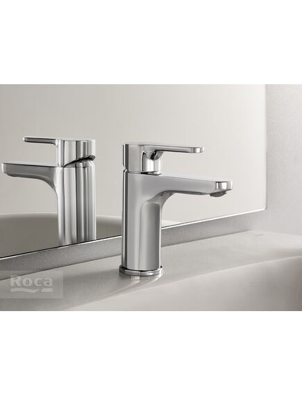 Купить Смеситель Roca L20 для раковины с донным клапаном, 5A3A09C0M (5a3a09c0m) по цене 6636 руб., в Санкт-Петебруге в интернет магазине 100-Систем, а также дургие товары ROCA из раздела Рычажные смесители и Смесители для раковины