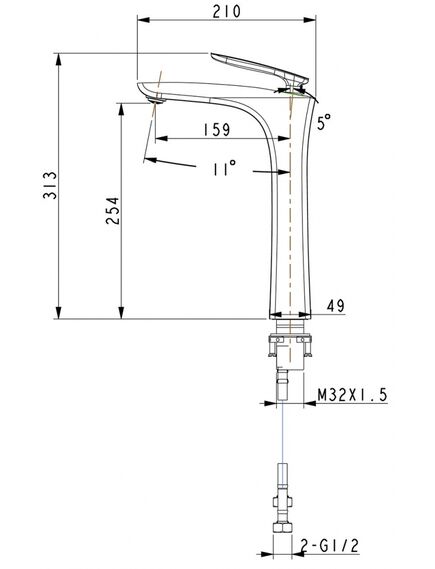 Купить Смеситель для раковины Timo Helmi 4011/00-16F Хром Белый (4011/00-16f) по цене 28097 руб., в Санкт-Петебруге в интернет магазине 100-Систем, а также дургие товары TIMO из раздела Рычажные смесители и Смесители для раковины