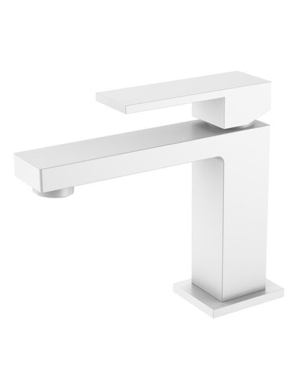 Купить Cмеситель для умывальника Qubic Matt White (471-mw) по цене 18646 руб., в Санкт-Петебруге в интернет магазине 100-Систем, а также дургие товары BOHEME из раздела Рычажные смесители и Смесители для раковины