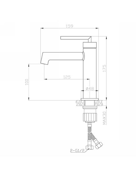 Купить ACQUA Смеситель для раковины без донного клапана, хром ACQUA-LVM-CRM (acqua-lvm-crm) по цене 6650 руб., в Санкт-Петебруге в интернет магазине 100-Систем, а также дургие товары BelBagno из раздела Рычажные смесители и Смесители для раковины