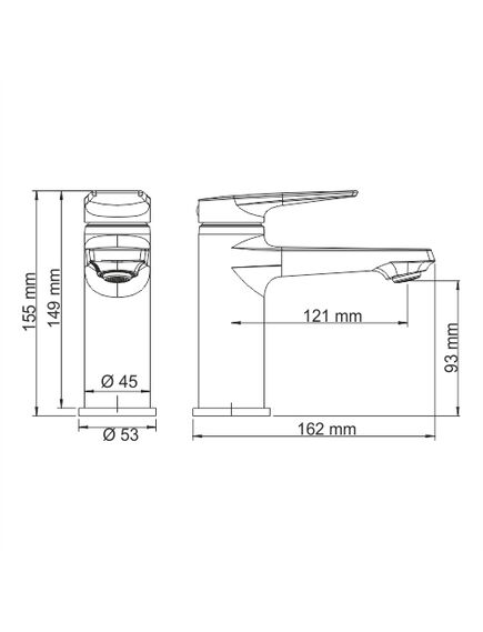 Купить Wiese 8403 Смеситель для умывальника (8403) по цене 11908 руб., в Санкт-Петебруге в интернет магазине 100-Систем, а также дургие товары WasserKRAFT из раздела Рычажные смесители и Смесители для раковины