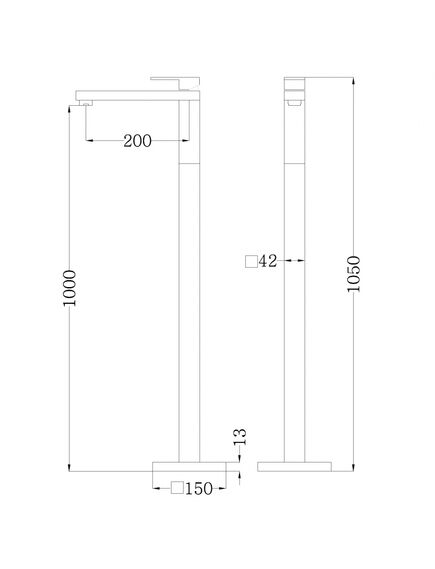 Купить Смеситель ABBER Daheim AF8241G напольный для раковины, золото матовое (af8241g) по цене 65400 руб., в Санкт-Петебруге в интернет магазине 100-Систем, а также дургие товары ABBER из раздела Рычажные смесители и Смесители для раковины
