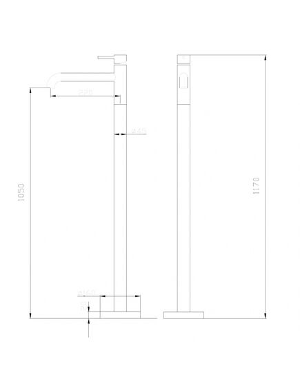 Купить Смеситель ABBER Wasser Kreis AF8140RG напольный для раковины, розовое золото (af8140rg) по цене 63000 руб., в Санкт-Петебруге в интернет магазине 100-Систем, а также дургие товары ABBER из раздела Рычажные смесители и Смесители для раковины