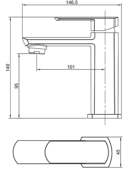 Купить Смеситель для раковины Aquanet Cinetic AF120-10С (af120-10с) по цене 5930 руб., в Санкт-Петебруге в интернет магазине 100-Систем, а также дургие товары AQUANET из раздела Рычажные смесители и Смесители для раковины